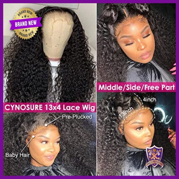 13x4 Deep Wave Lace Front Wig Human Hair 180% Density Pre Plucked 20 Inch main image 4
